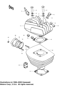 KD125 Головка блока цилиндров / цилиндр