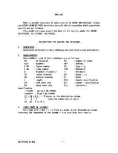 GSX-R750 Catalog preface