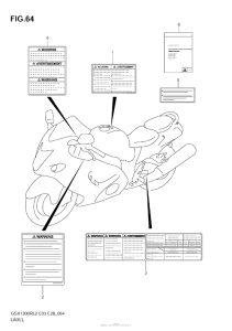 GSX1300R Label (Gsx1300R L2 E28)