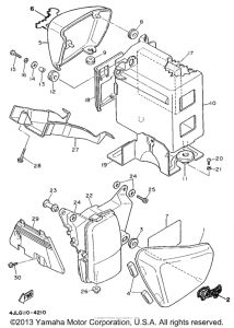 XV750F Боковые обтекатели