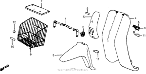 NN50 Front fender + leg shield
