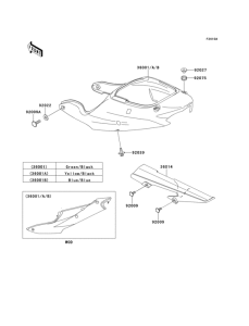 ZX600 Side covers / chain cover(zx600-j2h)