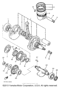 XT600U Коленвал,поршни