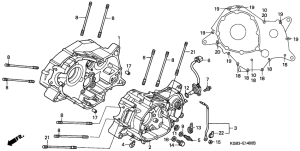 VT125 Картер двигателя