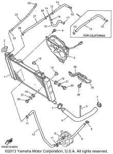 YZF600RL Радиатор и Патрубки