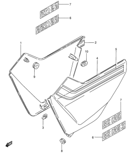 GS125 Обтекатель задний