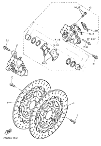 FJ1200 Передний тормоз