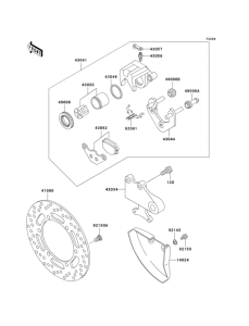KLE500 Задний тормоз