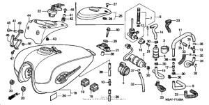 VT750C Топливный бак