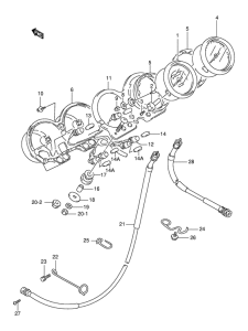 GS500 Спидометр-тахометр