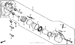 CX500 Cx500c / dfront brake caliper 80-81