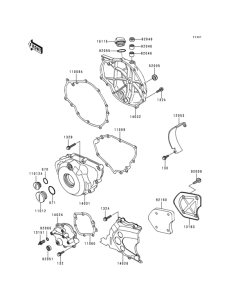 KLE500 Крышки двигателя