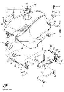 FJ1200 Топливный бак
