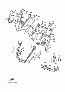 YW125 Ветровое стекло