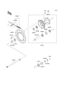  Задняя ступица колеса