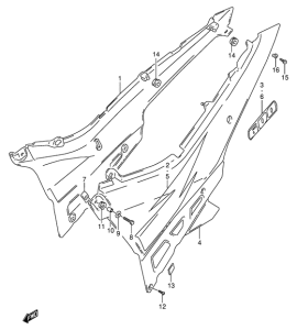 GSX600 Обтекатель задний