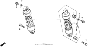 CMX250C Задние амортизаторы