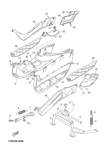 YP250R Stand & footrest