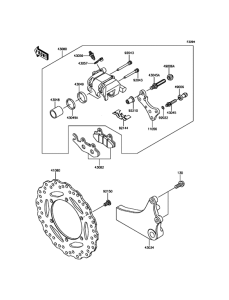 KL650 Задний тормоз
