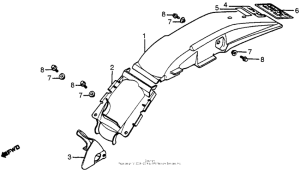 XR200R Задний бампер