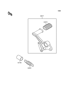 ZR250 Педаль тормоза