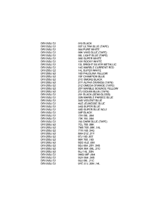 DR125 Color chart