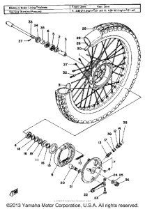 XT500G Переднее колесо