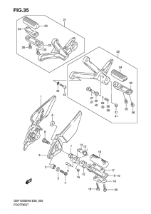 GSF1200S Подножки