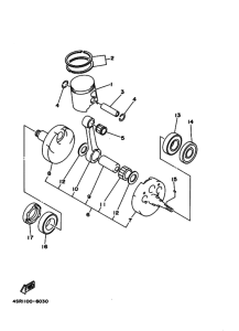 WR250Z Коленчатый вал и Поршень