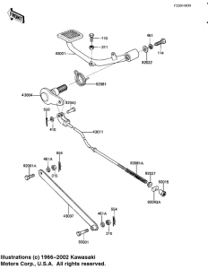 KZ250 Педаль тормоза