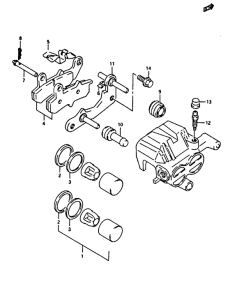 RG125 Задний суппорт