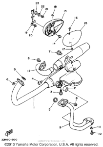 XV250 Выхлопная система