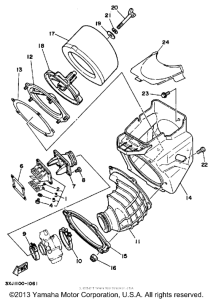 YZ125B Воздушный фильтр
