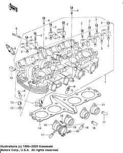KZ650 Головка цилиндров