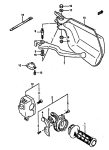 DR800 Right handle switch