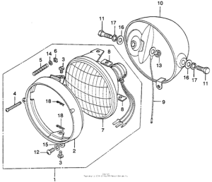 SL125 Headlight + headlight case