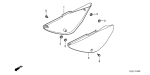 CRF80F Боковая крышка