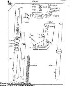 KDX80 Вилка передней оси