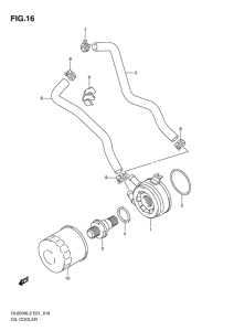 DL650 (ABS) Масляный радиатор