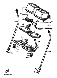 XT550 Speedometer. tachometer