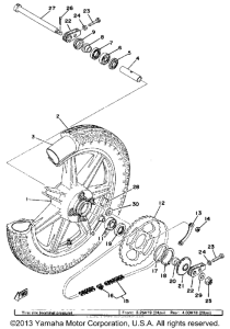 XS500E Переднее колесо