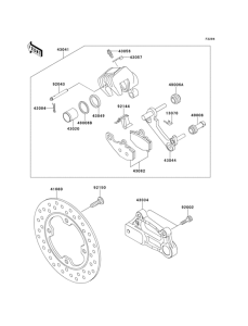 ZX600 Задний тормоз