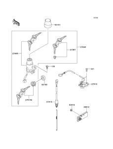 BR125 Выключатель зажигания