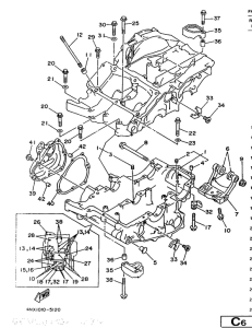 TRX850 Картер двигателя