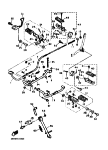XV535 XV535E Support & repose pied