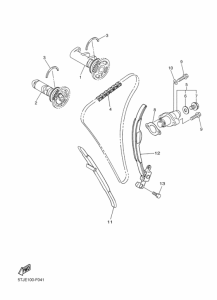 WR450F Распределительный вал & chain