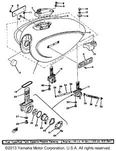 XS650F Топливный бак