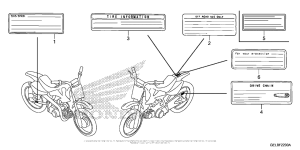 CRF50F Лейбл предостережения