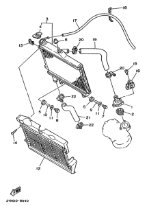 TDR250 Radiator. hose
