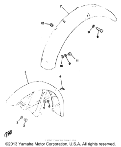 RD125C Крыло переднее и задние